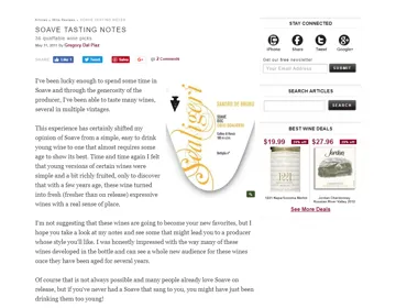 Snooth – degustazione Soave a cura di Gregory Dal Piaz – premiato il nostro Soave Scaligeri con il miglior punteggio 94/100