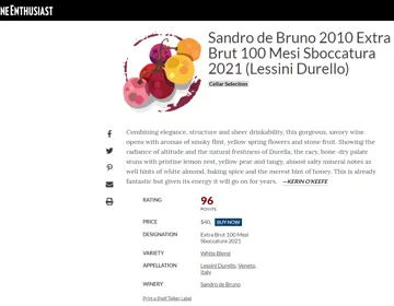 WINEENTHUSIAST REVIEWS SANDRO DE BRUNO