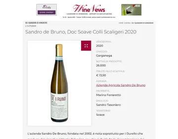 I QUADERNI DI WINENEWS  - SANDRO DE BRUNO, L'OUTSIDER