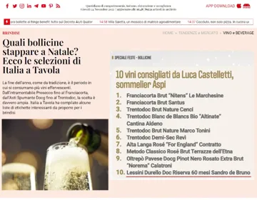 Le selezioni di Italia a tavola per il Natale 