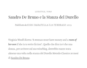 SB WINE & PROMOTION - Sandro De Bruno e la Stanza del Durello
