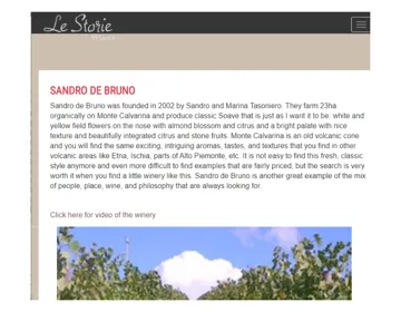 LE STORIE WINES - SANDRO DE BRUNO