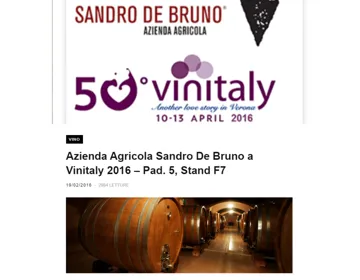 BEVERFOOD - VINITALY 2016 SANDRO DE BRUNO
