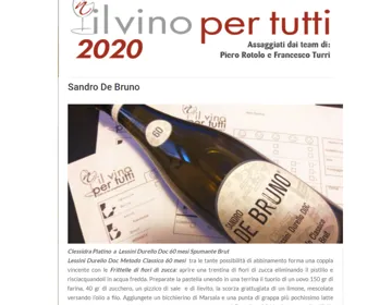 ILVINOPERTUTTI - CLESSIDRA DI PLATINO PER IL LESSINI DURELLO